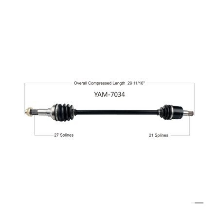 Wide Open OE Replacement CV Axle for YAM FRONT L/R YXZ1000R/SE/SS 16-17 YAM-7034